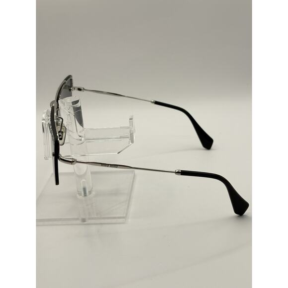 Miu Miu SMU69T Rhinestone Shield Sunglasses Silver Gray 58-18-140 main image 14
